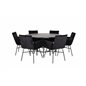 Copenhagen - Dining Table round - Black / Black+Pippi Chair - Black / Black Velvet_6