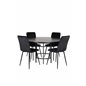 Copenhagen - Dining Table round - Black / Black+Windu Lyx Chair - Black / Black Velvet_4