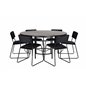 Copenhagen - Dining Table round - Black / Black+Kenth Chair - Black / Black Velvet_6