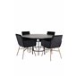 Copenhagen - Dining Table round - Black / Black+Pippi Chair - Distressed Copper / Black Velvet_4