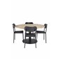 Cirebon Round Table - 140cm - Nature / Black, Polly Dining Chair - Black / Black_4