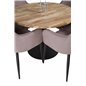 Cirebon Round Table - 100cm - Black, Comfort Dining Chair - Pink / Black_4