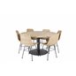 Cirebon Round Table - 140cm - Nature / Black, Bali dining chair - Nature / Black_6