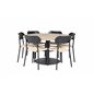 Cirebon Round Table - 140cm - Nature / Black, Polly Dining Chair - Nature / Black_6