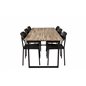 Cirebon Dining table 200*90cm - Nature / Black, Polly Dining Chair - Black / Black_6