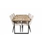 Cirebon Dining table 200*90cm - Nature / Black, Leone Dining Chair - Beige / Black_6