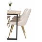 Cirebon Dining table 200*90cm - Nature / Black, Velvet Deluxe Dining Chair - Beige / Brass_6