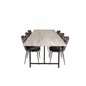 Jepara Dining Table - 250*100*H76 - Grey /Black, Limhamn Light - Chair - Grey Velvet_6