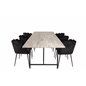 Jepara Dining Table - 250*100*H76 - Grey /Black, Limhamn - Chair - Black Velvet_6