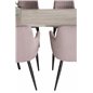 Jepara Dining Table - 250*100*H76 - Grey /Black, Comfort Dining Chair - Pink / Black_6