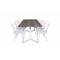 Marina Dining Table - Grey "oak" / White Legs , Bullerbyn Windsor Dining Chair - White_6