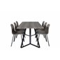 Marina Dining Table - 180*90*H75 - Grey / Black, Arctic Dining Chair - Black Legs - Khaki Plastic_6