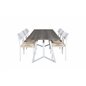 Marina Dining Table - Grey "oak" / White Legs , Polly Dining Chair - Nature / White_6