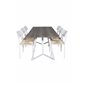 Marina Dining Table - Grey "oak" / White Legs , Polly Dining Chair - Nature / White_6