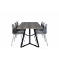 Marina Dining Table - 180*90*H75 - Grey / Black, Arctic Dining Chair - Grey Legs - Grey Plastic_6