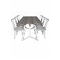 Marina Dining Table - Grey "oak" / White Legs , Mariannelund Windsor Chair - Grey_6