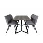 Marina Dining Table - 180*90*H75 - Grey / Black, Gemma Dining Chair - Black Legs - Grey Fabric_6