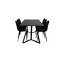 Marina Dining Table - Black top / Black Legs , Polar Dining Chair - Black legs / Black Velvet (ersätter 19902-888)_6