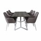 Marina Dining Table - Grey "oak" / White Legs , Comfort Dining Chair - Grey / White_6