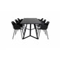 Marina Spisebord - Sort top / Sorte ben, Comfort Pla stic Spisebordsstol - Sorte ben - Sort Pla stic_6
