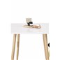 Polar dining table 75*75cm - White /oak-look legs, Polar Dining Chair - Black / Oak_2