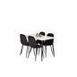 Polar Dining Table - 120*75*H75 - White / Black, Polar Dining Chair - Black legs / Black Velvet (ersätter 19902-888)_4