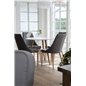 Polar Dining Table ø 90cm - White / Oak, Leone Dining Chair - Dark Grey / Oak_4