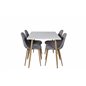 Polar Dining Table - 120*75*H75 - White / Oak, Polar Dining Chair - Grey / Oak_4