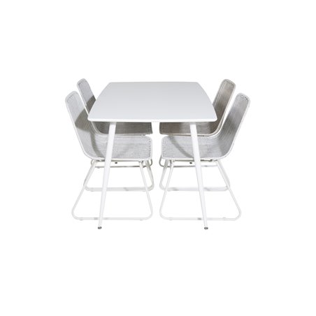 Polar Dining table 120 cm - White White, Cirebon Dining Chair - White Wash_4