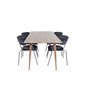 Polar Dining Table 180 cm - Walnut top - Walnut Legs, Arrow armchair - Black Legs - Black Velvet_4