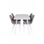 Polar Dining table 120 cm - White White, Polar Dining Chair - Grey / White_4