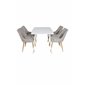 Polar Dining table 120 cm - White White, Plaza Dining Chair - Light Grey / Oak_4