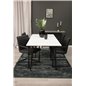 Polar Dining Table - 180*90*H75 - White / Black, Art Armchair - Black / Black_4