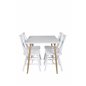 Polar Dining Table - 120*75*H75 - White / Oak, Lönneberga Windsor Chair - White_4