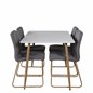 Polar Dining Table - 120*75*H75 - White / Oak, Mace Dining Chair - Grey / Oak_4