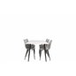 Polar Dining Table - 180*90*H75 - White / Black, Polar Dining Chair - Black legs / Light Grey Velvet (ersätter 19902-885)_6