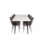 Polar Dining Table - 180*90*H75 - White / Black, Limhamn Light - Chair - Grey Velvet_6