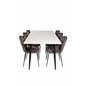 Polar Dining Table - 180*90*H75 - White / Black, Limhamn Light - Chair - Grey Velvet_6