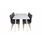 Polar Dining table 180 cm - White top / White Legs, Windu Dining Chair - Grey / Oak_6