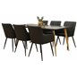 Polar Dining Table - 180*90*H75 - Black / Oak, Comfort Dining Chair - Black / Black_6