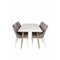 Polar Dining Table - 180*90*H75 - White / Oak, Leone 2 Dining Chair - Grey / White_6