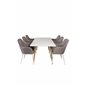 Polar Dining Table - 180*90*H75 - White / Oak, Comfort Dining Chair - Grey / White_6