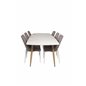 Polar Ellipse Dining Table - 240*100*H75 - Oak / White, Leone 2,0 Dining Chair - Grey / White_6