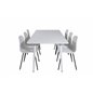 Polar Dining table 180 cm - White top / White Legs, Arctic Dining Chair - Black Legs - White Plastic_6