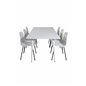 Polar Spisebord 180 cm - Hvid plade / Hvide Ben, Arctic Dining Chair - Sorte Ben - Hvid Pla stic_6