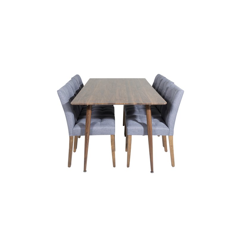 Polar Dining Table 180 cm - Walnut top - Walnut Legs, Willa Dining Chair - Walnut_6