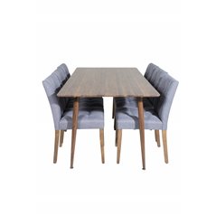 Polar Dining Table 180 cm - Walnut top - Walnut Legs, Willa Dining Chair - Walnut_6