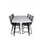 Polar Ellipse Dining Table - 240*100*H75 - White / Black, X-Dining Chair - Grey / Black_6