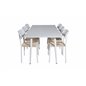 Polar Dining table 180 cm - White top / White Legs, Polly Dining Chair - Nature / White_6