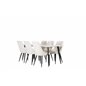 Polar Dining Table - 180*90*H75 - White / Black, Leone Dining Chair - Beige / Black_6